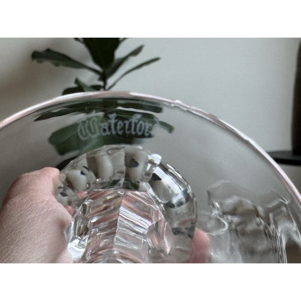Waterford Curraghmore Cordial Hock Crystal Wine Glasses Knob Stem Trio Set Of 3 - Picture 5 of 13